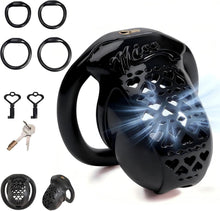 Cargar imagen en el visor de la galería, 3D Printed Resin Chastity Cage – 4 Ring Sizes