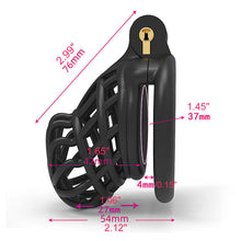 Cargar imagen en el visor de la galería, Black Chastity Cage