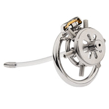 Load image into Gallery viewer, Bolted Chastity Cage With Spikes – product design details, gallery view 1