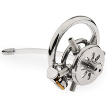 Load image into Gallery viewer, Bolted Chastity Cage With Spikes – product design details, gallery view 5