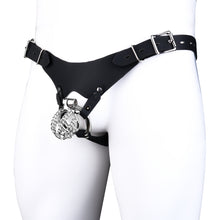 Carica l'immagine nel visualizzatore di Gallery, Chainmail Steel Chastity Cage with Belt - 1