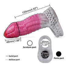 Load image into Gallery viewer, Dragon Scales Penis Extension Sleeve – product feature overview, gallery view 6