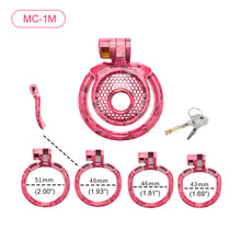 Carica l'immagine nel visualizzatore di Gallery, Pink Camouflage Chastity Cage – product design details, gallery view 9