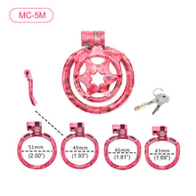 Carica l'immagine nel visualizzatore di Gallery, Pink Camouflage Chastity Cage – product design details, gallery view 13