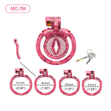 Carica l'immagine nel visualizzatore di Gallery, Pink Camouflage Chastity Cage – product design details, gallery view 15