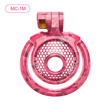 Carica l'immagine nel visualizzatore di Gallery, Pink Camouflage Chastity Cage – product design details, gallery view 1