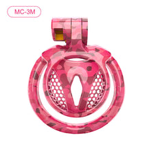 Carica l'immagine nel visualizzatore di Gallery, Pink Camouflage Chastity Cage – product design details, gallery view 3