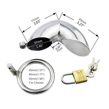Load image into Gallery viewer, Stainless Steel Male Chastity β material and construction details, gallery view 4