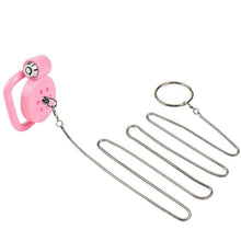 Load image into Gallery viewer, BDSM Flat Bondage Chastity Cage With Leash – product design details, gallery view 4