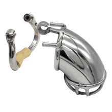 Carica l'immagine nel visualizzatore di Gallery, Bending Tube Stainless Steel Male Chastity Cage – material and construction details, gallery view 2