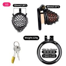 Load image into Gallery viewer, Black Chastity Soft Armor – product feature overview, gallery view 3 from the CAGINK product page