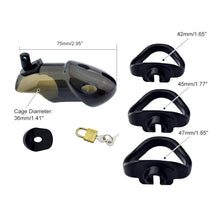 Load image into Gallery viewer, Black In Chastity – product design details, gallery view 3 from the CAGINK product page