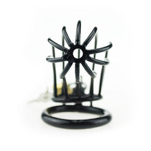 Load image into Gallery viewer, Black Metal Chastity Cage – material and construction details, gallery view 5