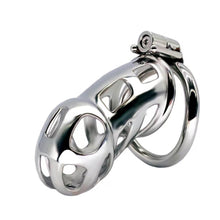 Load image into Gallery viewer, Chastity Cage 2.56 to 3.74 inches Long – locking components and key details, gallery view 6