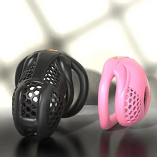 Load image into Gallery viewer, New Honeycomb Chastity Cage – product design details, gallery view 1 from the CAGINK product page