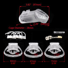 Load image into Gallery viewer, CB6000s Chastity Cage – size and dimensions guide, gallery view 7 from the CAGINK product page