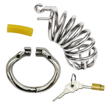Load image into Gallery viewer, Stainless Steel Stealth Chastity Cage – material and construction details, gallery view 2