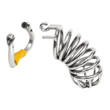 Load image into Gallery viewer, Stainless Steel Stealth Chastity Cage – material and construction details, gallery view 3