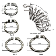 Load image into Gallery viewer, Stainless Steel Stealth Chastity Cage – material and construction details, gallery view 5