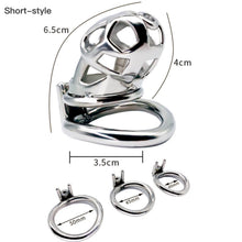 Load image into Gallery viewer, Chastity Cage 2.56 to 3.74 inches Long – product feature overview, gallery view 4