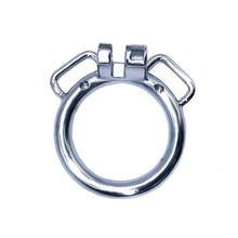Load image into Gallery viewer, Chastity Cage Accessory Ring (With Ears) & Belt – ring and adjustment details, gallery view 1