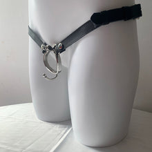Load image into Gallery viewer, Chastity Cage Accessory Ring (With Ears) & Belt – ring and adjustment details, gallery view 8