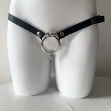 Load image into Gallery viewer, Chastity Cage Accessory Ring (With Ears) & Belt – ring and adjustment details, gallery view 9