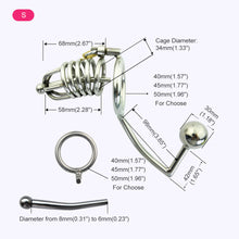 Load image into Gallery viewer, Chastity Cage With Anal Hook β product design details, gallery view 3 from the CAGINK product page