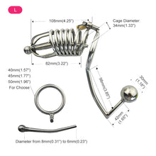 Load image into Gallery viewer, Chastity Cage With Anal Hook β product design details, gallery view 4 from the CAGINK product page