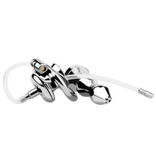 Load image into Gallery viewer, Chastity Cage With Enema Butt Plug – product design details, gallery view 11