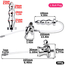 Load image into Gallery viewer, Chastity Cage With Enema Butt Plug – product feature overview, gallery view 5