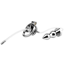 Load image into Gallery viewer, Chastity Cage With Enema Butt Plug – product design details, gallery view 8