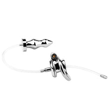 Load image into Gallery viewer, Chastity Cage With Enema Butt Plug – product design details, gallery view 9