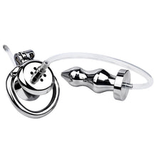 Load image into Gallery viewer, Chastity Cage With Enema Butt Plug – product design details, gallery view 10