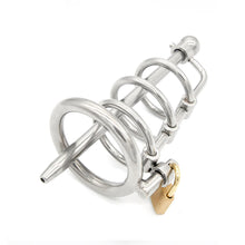 Carica l'immagine nel visualizzatore di Gallery, Chastity Cage With Urethral Sound – product design details, gallery view 1