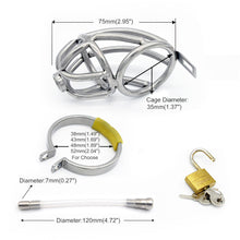 Cargar imagen en el visor de la galería, Chastity Cage With Urethral Tube