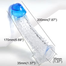 Carica l'immagine nel visualizzatore di Gallery, Clear Cock Sleeve – product feature overview, gallery view 3 from the CAGINK product page