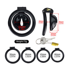 Carica l'immagine nel visualizzatore di Gallery, Black Clit Chastity Cage – product design details, gallery view 4 from the CAGINK product page