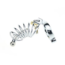 Carica l'immagine nel visualizzatore di Gallery, Cock Cage With Catheter With 3 Rings – product design details, gallery view 3