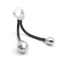 Load image into Gallery viewer, Cock Ring With Anal Plug – ring and adjustment details, gallery view 1