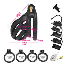 Cargar imagen en el visor de la galería, Detained Black Restrictive Chastity Cage