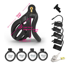 Cargar imagen en el visor de la galería, Detained Black Restrictive Chastity Cage