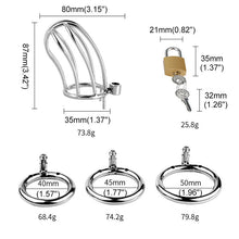 Carica l'immagine nel visualizzatore di Gallery, Dick Cage With 3 Rings – product feature overview, gallery view 4 from the CAGINK product page