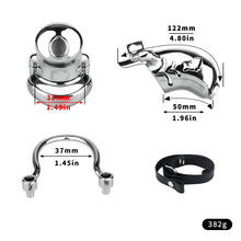 Carica l'immagine nel visualizzatore di Gallery, Dolphin Steel Chastity Cage with Anti-ring Removable - 3