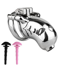 Carica l'immagine nel visualizzatore di Gallery, Dolphin Steel Chastity Cage with Anti-ring Removable - with urethral