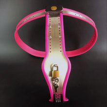 Load image into Gallery viewer, Double Plug Chastity Belt – product design details, gallery view 4 from the CAGINK product page