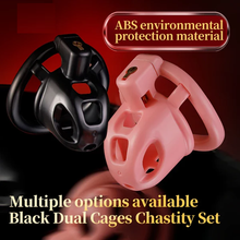 Carica l'immagine nel visualizzatore di Gallery, Double Small Chastity Cage Set