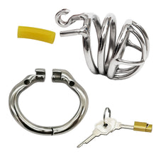 Carica l'immagine nel visualizzatore di Gallery, Ergonomic Stainless Steel Stealth Chastity Cage – material and construction details, gallery view 3