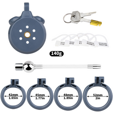 Carica l'immagine nel visualizzatore di Gallery, Flat Chastity Cage with Detchable Ball Catheter- 18