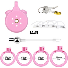Carica l'immagine nel visualizzatore di Gallery, Flat Chastity Cage with Detchable Ball Catheter-3